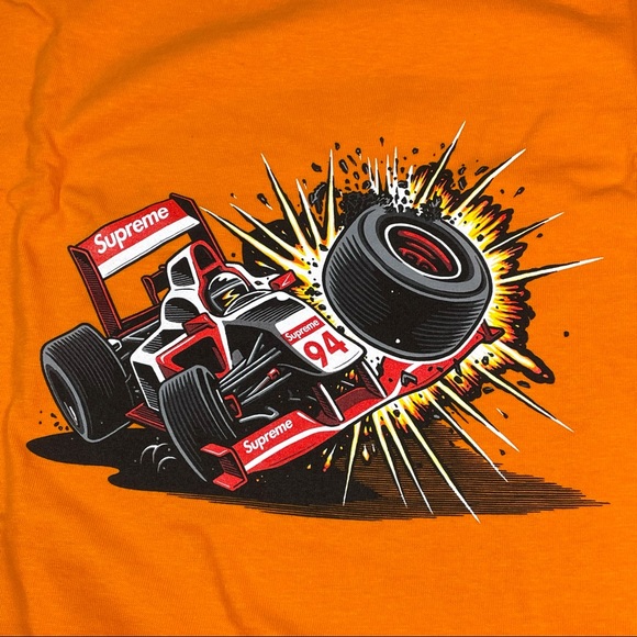 Supreme Orange Race Car Crash 